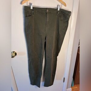 Buffalo by David Bitton Hanna Jeans High Rise Soft Stretch Skinny Olive Size 16